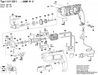 Bosch 0 601 128 041 GMB 10-2 Drill 110 V / GB Spare Parts GMB10-2